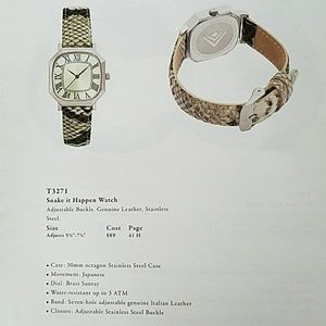 Silpada Designs Stainless Steel & Leather Watch